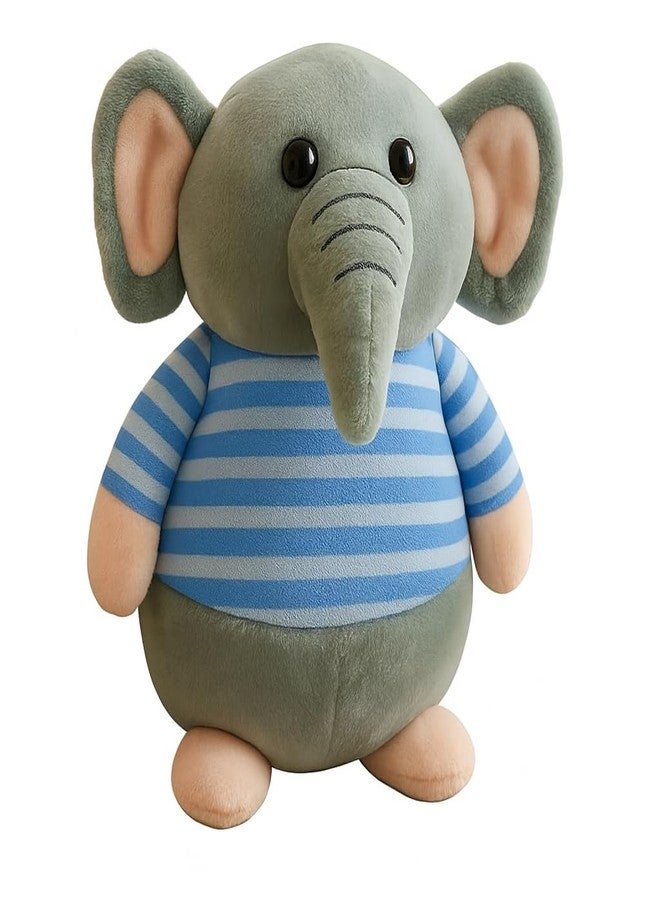 Fun4you Elephant Soft Toy for Kids 25 cm - Cute Animal Plush Toy with Red Striped Shirt - Stuffed Elephant Toy for Baby Boys & Girls - Cuddly Soft Animal Toy for Toddlers - Image 1